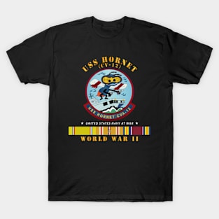 USS Hornet (CV-12) - WWII w PAC SVC T-Shirt